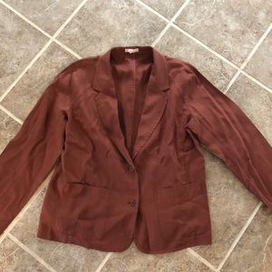Eileen Fisher L brown blazer 100% Linen